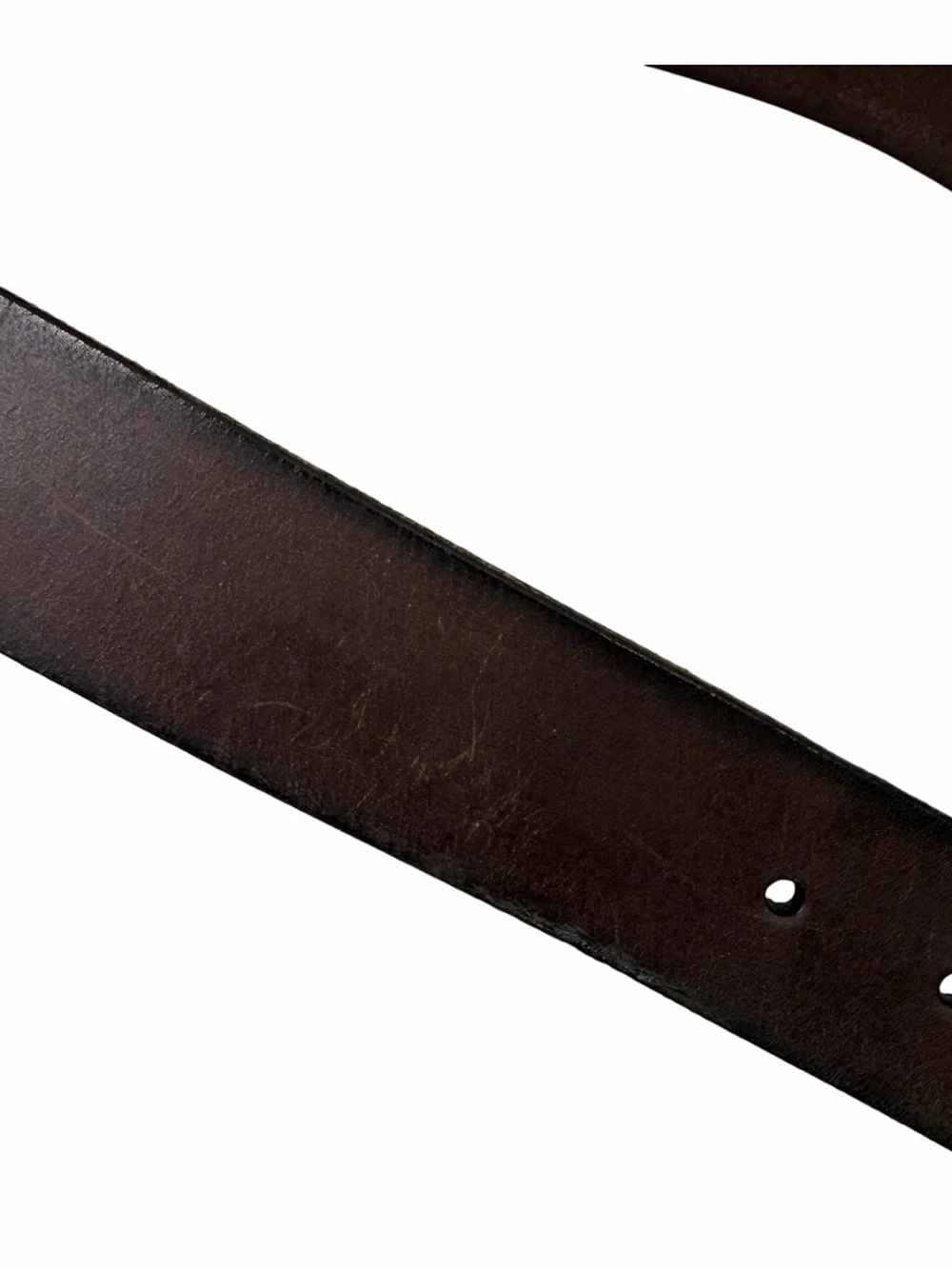 American Eagle Leather Belt Mens Dark Brown Rugged Eagle Logo Casual L/XL